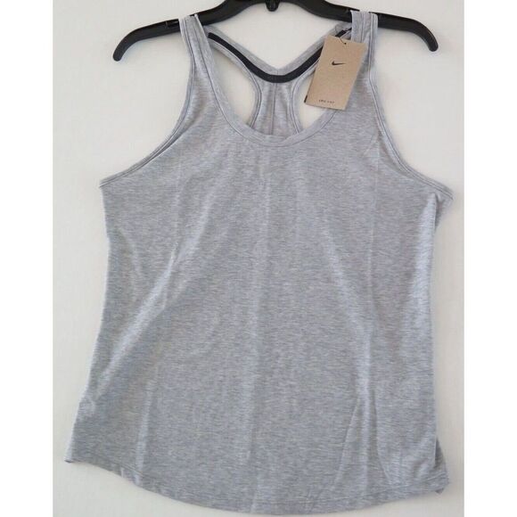 Nike DD0613 073 Women's Sz M Gray Dri-FIT One Luxe Slim Fit Training Tank - Picture 3 of 7